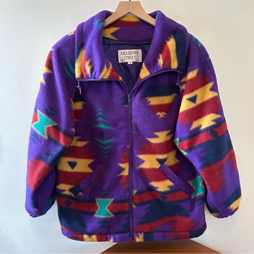 Vintage Mulberry Street Aztec Zip Up Jacket